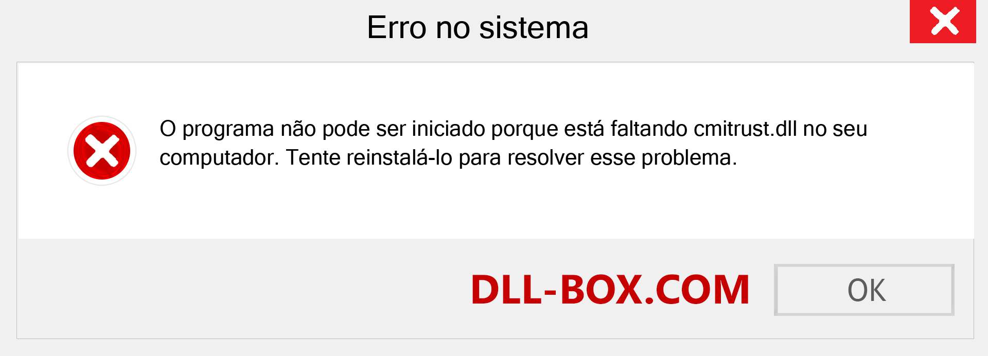 Arquivo cmitrust.dll ausente ?. Download para Windows 7, 8, 10 - Correção de erro ausente cmitrust dll no Windows, fotos, imagens